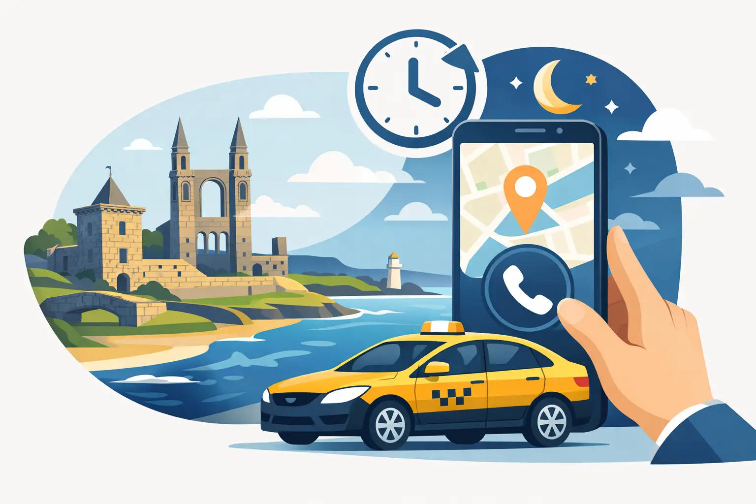 St Andrews Taxi 24 Hours Phone Number and Booking